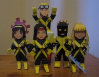 New Mutants Papercraft vol 3 (Moonstar, Karma, Cannonball, Sunspot, Magik)