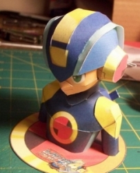 洛克人半身像 (Mega Man Bust Papercraft )