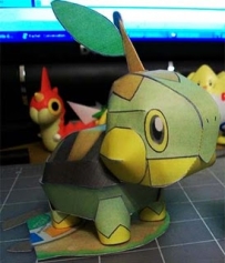 Pokemon Papercraft - Turtwig 2  草苗龜