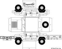 悍馬車 Hummer (papertoys 版)