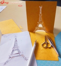 法國艾菲爾鐵塔紙雕作品分享
