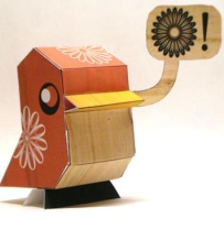 Nanibird Paper Toys -  Woodie