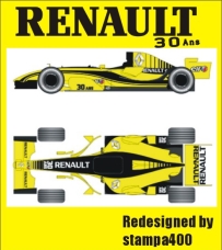 F1 INSPIRADO NA RENAULT 30 ANOS-BASE MODELO 2003