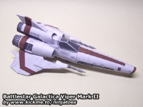 Colonial Viper Mk2 Starfighter Papercraft (Battlestar Galactica)