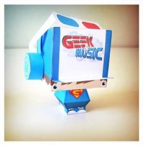 Geek and Music Mascot Papercraft