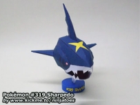 Pokemon Sharpedo Papercraft  巨牙鲨