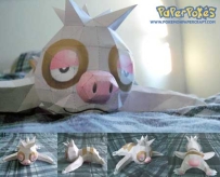 Pokemon Slakoth Papercraft 懶人翁
