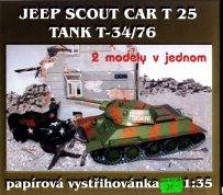 Jeep Scout Car T 25 Tank T 34 76