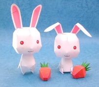 二隻可愛的小白兔