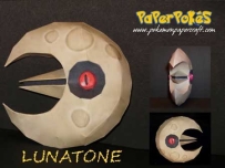 Pokemon Lunatone Papercraft 月石