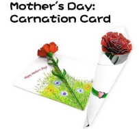 Mother's Day Carnation Card 母親節康乃馨卡片 (Canon)