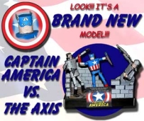 Captain America VS The Axis Papercraft Diorama (Golden Age)
