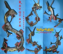 Pokemon Rayquaza Papercraft 烈空坐(黑)