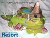 Wii Sports Resort Papercraft - Wuhu Island
