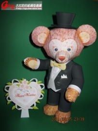 [紙模型]婚禮熊-男