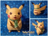 Winter Pikachu Papercraft 皮卡丘