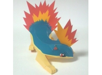 Pokemon Quilava Papercraft 火岩鼠