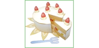 兒童紙模系列072 - 蛋糕 (ショートケーキ)