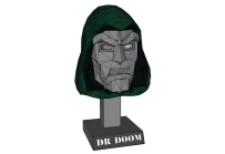 Dr. Doom mask mini replica w/stand