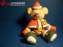 花纹泰迪熊+聖誕節衣裳（縮小2 in 1）(圖多)