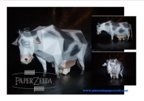 PAPER ZELDA-MAJORA'S MASK OCARINA OF TIME COW
