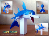 Digimon - Dolphmon Papercraft 數碼寶貝 海豚獸