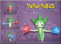 Pokemon Roselia Papercraft 毒薔薇