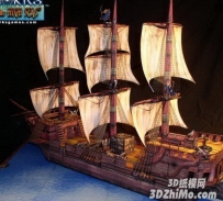 海盜船maiden紙模