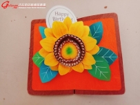 sunflower花朵生日卡作品分享