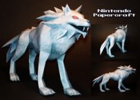 Zelda Papercraft - White Wolfos