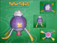 Pokemon Drifblim Papercraft 附和氣球