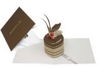 Pop up Card (Chocolate-cake) Pattem