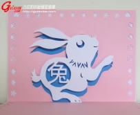 原創製作-十二生肖之兔子立體折紙（祝大家兔年吉祥）