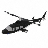 Airwolf Helicopter Papercraft 直昇機