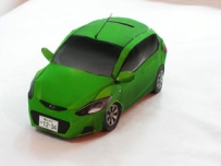 Mazda Demio Piggy Bank Papercraft ^^ Green Version