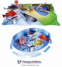 Aquatic Animals Papercraft Set 快樂釣魚