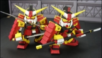 SD GUNDAM 烈紅武者鋼彈頑馱無(叁叁叁板金)