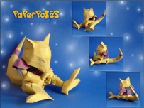 Pokemon Abra Papercraft 凱西