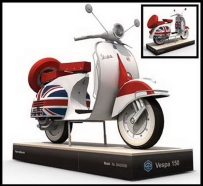 Vespa 150 Scooter Papercraft