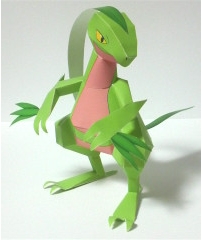 Pokemon Grovyle Papercraft 森林蜥蜴