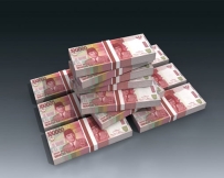 100K Indonesian Rupiah Piles Papercraft