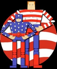 Star-Spangled Kid & Stripesy Papercraft (Golden Age)