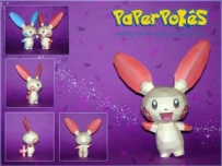 Pokemon Plusle Papercraft 正電拍拍