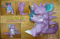 Pokemon Nidoking Papercraft 尼多王