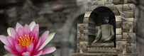 BUDDHA AT BOROBUDUR TEMPLE