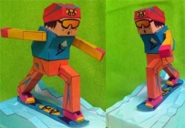 Snowboarder Papercraft