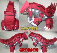 Pokemon Groudon Papercraft 固拉多