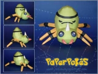 Pokemon Spinarak Papercraft 線球